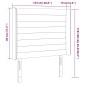 vidaXL Κεφαλάρι Κρεβατιού LED Taupe 103x16x118/128 εκ. Υφασμάτινο
