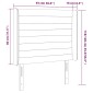 vidaXL Κεφαλάρι Κρεβατιού LED Σκούρο Μπλε 93x16x118/128εκ. Βελούδινο