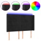 vidaXL Κεφαλάρι Κρεβατιού LED Μαύρο 147x16x118/128 εκ. Βελούδινο