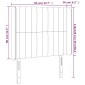vidaXL Κεφαλάρι Κρεβατιού LED Μπλε 83x16x118/128εκ. Υφασμάτινο
