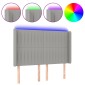vidaXL Κεφαλάρι Κρεβατιού LED Ανοιχτό Γκρι 147x16x118/128 εκ.