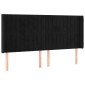 vidaXL Κεφαλάρι Κρεβατιού LED Μαύρο 163x16x118/128 εκ. Βελούδινο