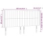 vidaXL Κεφαλάρι Κρεβατιού LED Μαύρο 163x16x118/128 εκ. Βελούδινο