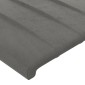 vidaXL Κεφαλάρι Κρεβατιού LED Ανοιχτό Γκρι 183x16x118/128εκ. Βελούδινο