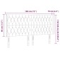 vidaXL Κεφαλάρι Κρεβατιού LED Σκούρο Καφέ 183x16x118/128εκ. Υφασμάτινο