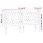 vidaXL Κεφαλάρι Κρεβατιού LED Κρεμ 183x16x118/128 εκ. Υφασμάτινο