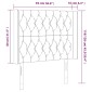 vidaXL Κεφαλάρι Κρεβατιού LED Ανοιχτό Γκρι 93x16x118/128εκ. Βελούδινο