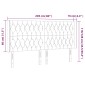 vidaXL Κεφαλάρι Κρεβατιού LED Ροζ 203x16x118/128 εκ. Βελούδινο