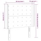 vidaXL Κεφαλάρι Κρεβατιού LED Μπλε 93x16x118/128εκ. Υφασμάτινο