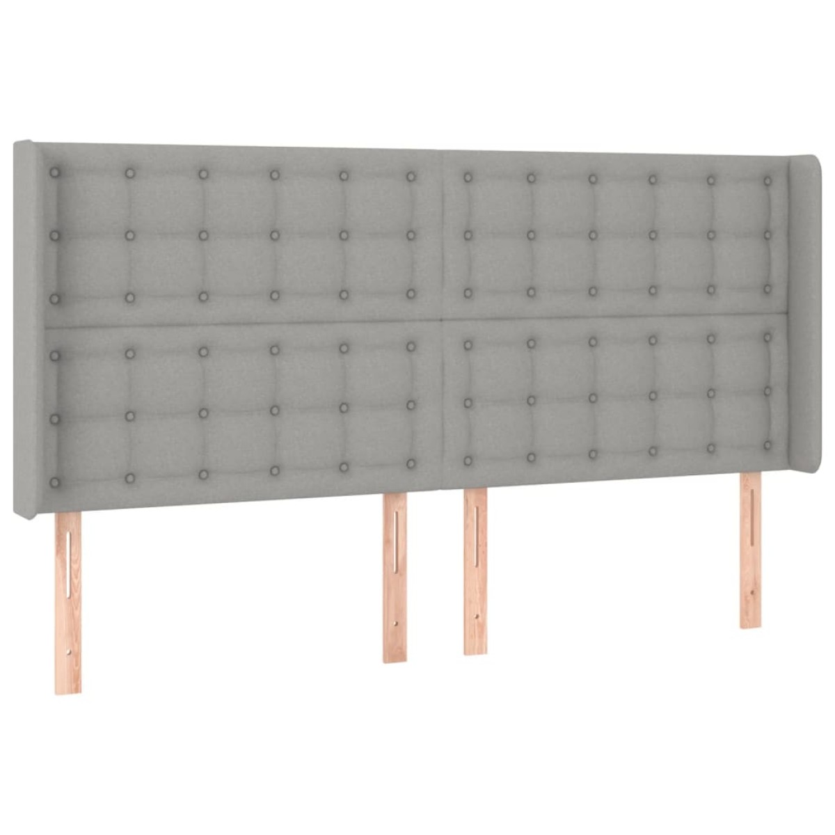 vidaXL Κεφαλάρι Κρεβατιού LED Ανοιχτό Γκρι 163x16x118/128 εκ.