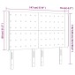 vidaXL Κεφαλάρι Κρεβατιού LED Ανοιχτό Γκρι 147x16x118/128εκ. Βελούδινο