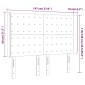 vidaXL Κεφαλάρι Κρεβατιού LED Σκούρο Πράσινο 147x16x118/128 εκ