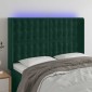 vidaXL Κεφαλάρι Κρεβατιού LED Σκούρο Πράσινο 147x16x118/128 εκ