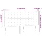 vidaXL Κεφαλάρι Κρεβατιού LED Σκούρο Μπλε 163x16x118/128 εκ. Βελούδινο