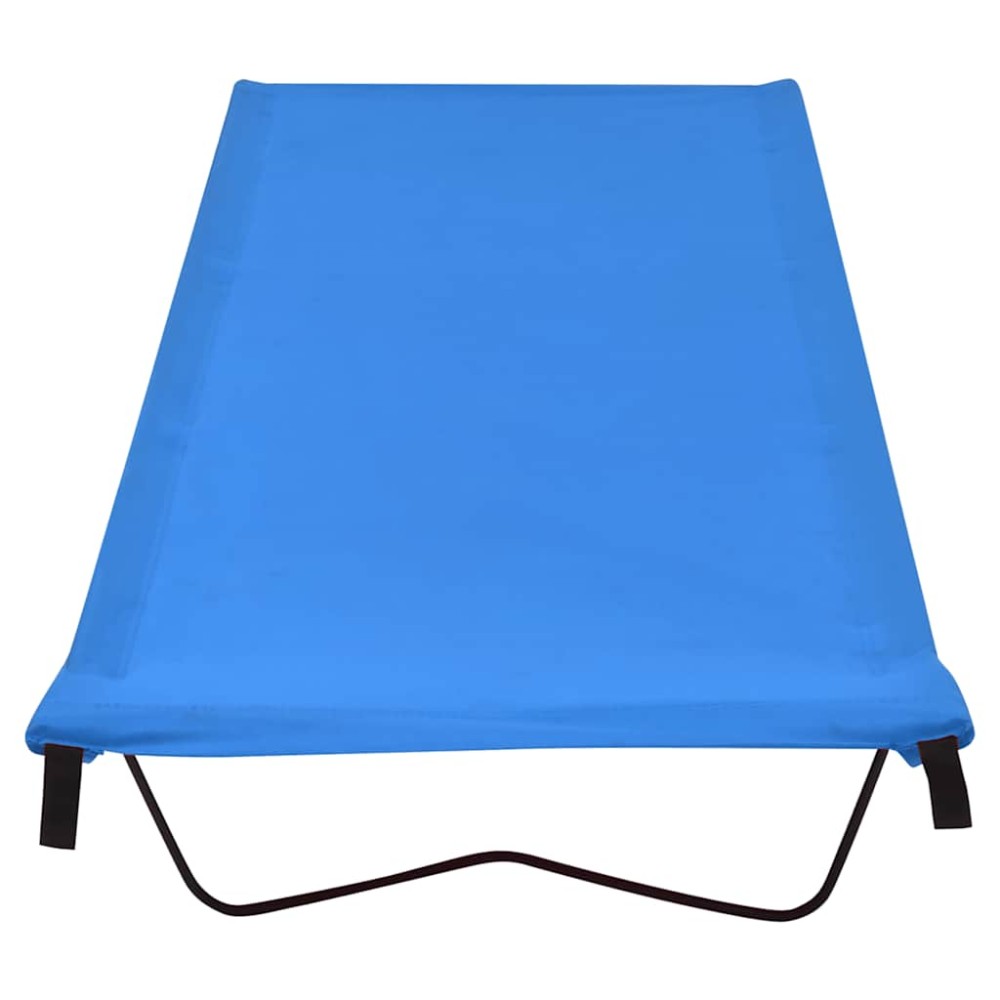 vidaXL Κρεβάτι Κάμπινγκ Μπλε 180x60x19 εκ. Ύφασμα Oxford και Ατσάλι