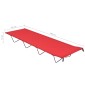 vidaXL Κρεβάτι Κάμπινγκ Κόκκινο 180 x 60 x 19 εκ. Ύφασ. Oxford/Ατσάλι