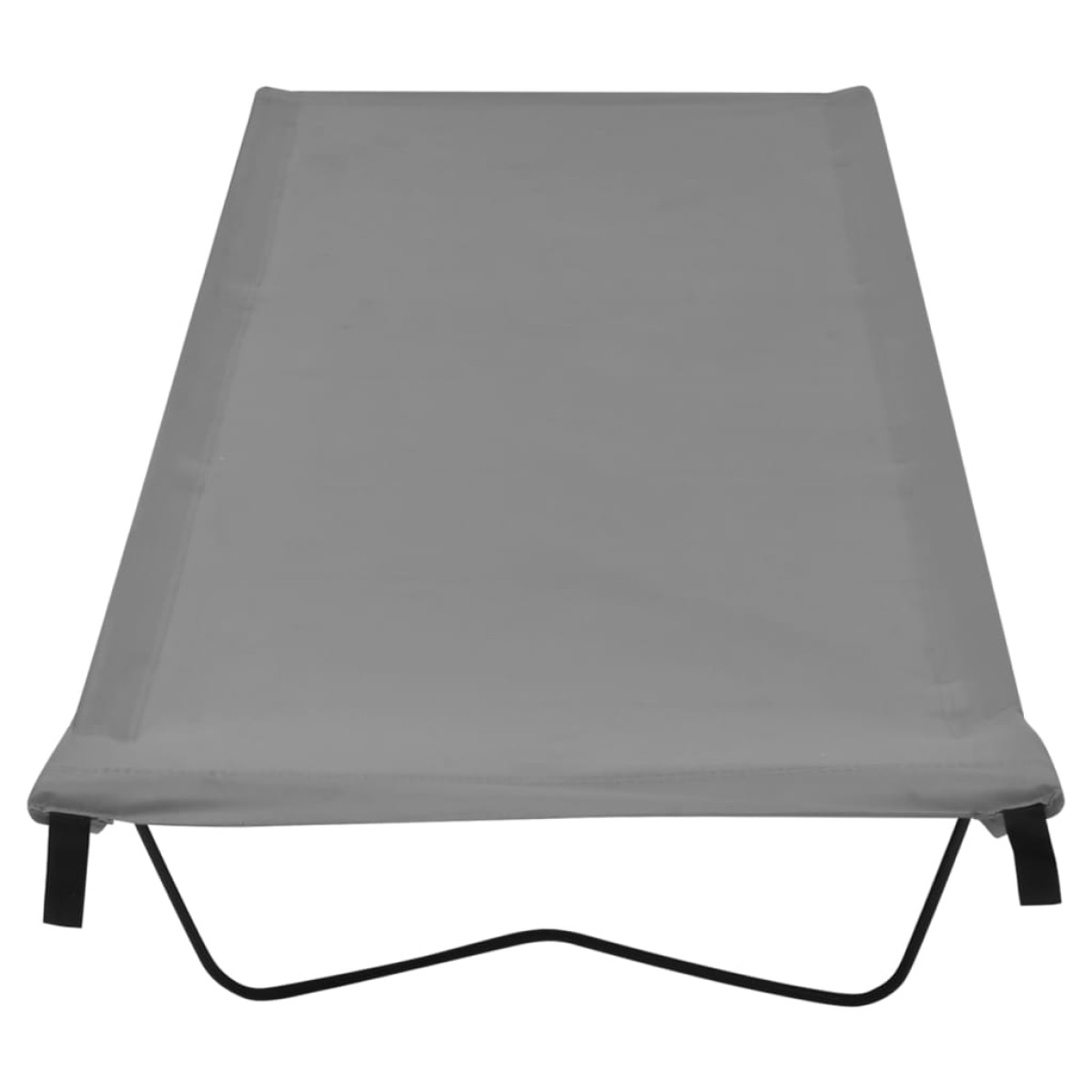 vidaXL Κρεβάτι Κάμπινγκ Γκρι 180x60x19εκ. Ύφασμα Oxford και Ατσάλι