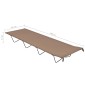 vidaXL Κρεβάτι Κάμπινγκ Χρώμα Taupe 180x60x19εκ. Ύφασμα Oxford/Ατσάλι