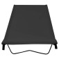 vidaXL Κρεβάτια Κάμπινγκ 2 τεμ Μαύρα 180x60x19 εκ Ύφασ. Oxford/Ατσάλι