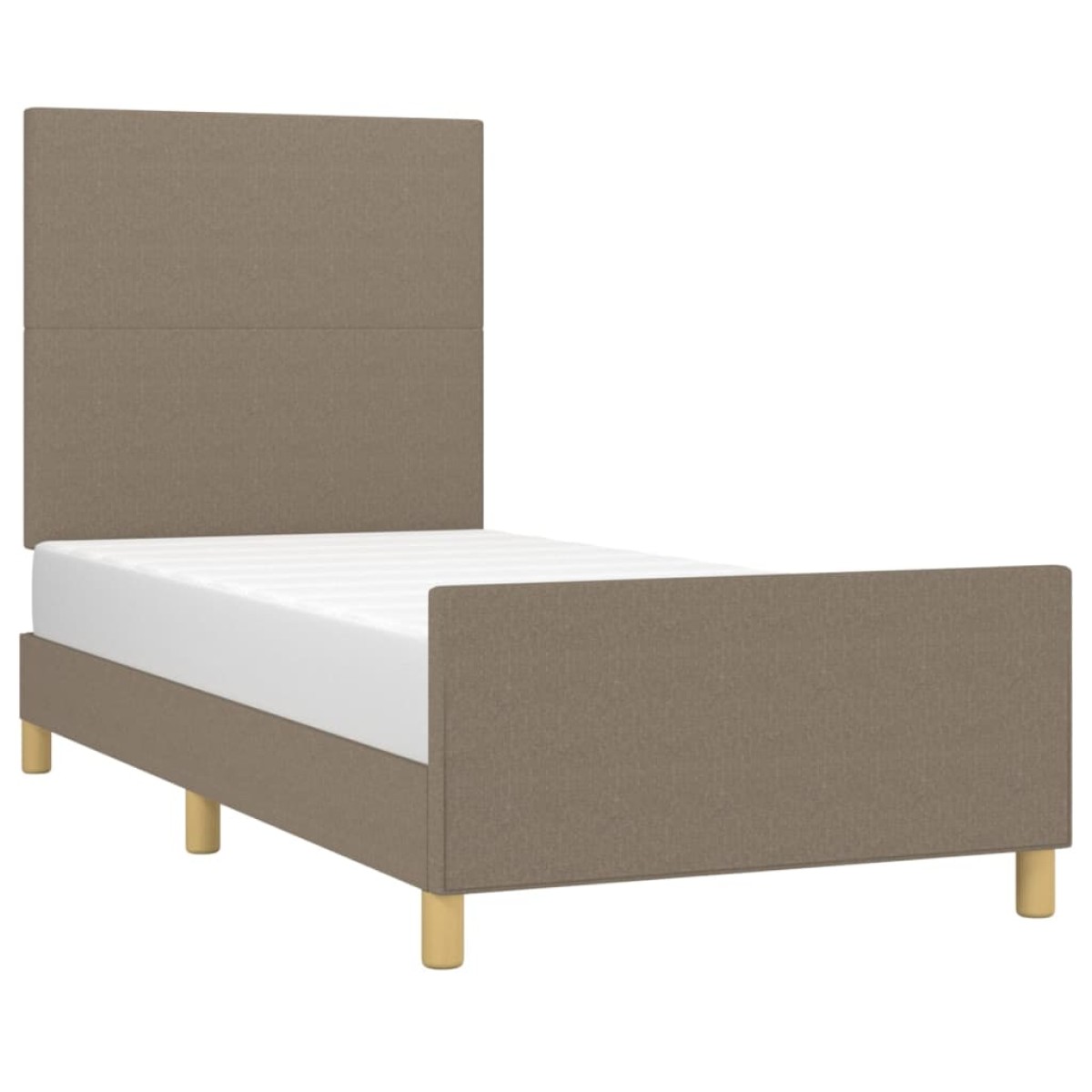 vidaXL Πλαίσιο Κρεβατιού με Κεφαλάρι Taupe 100x200 εκ. Υφασμάτινο