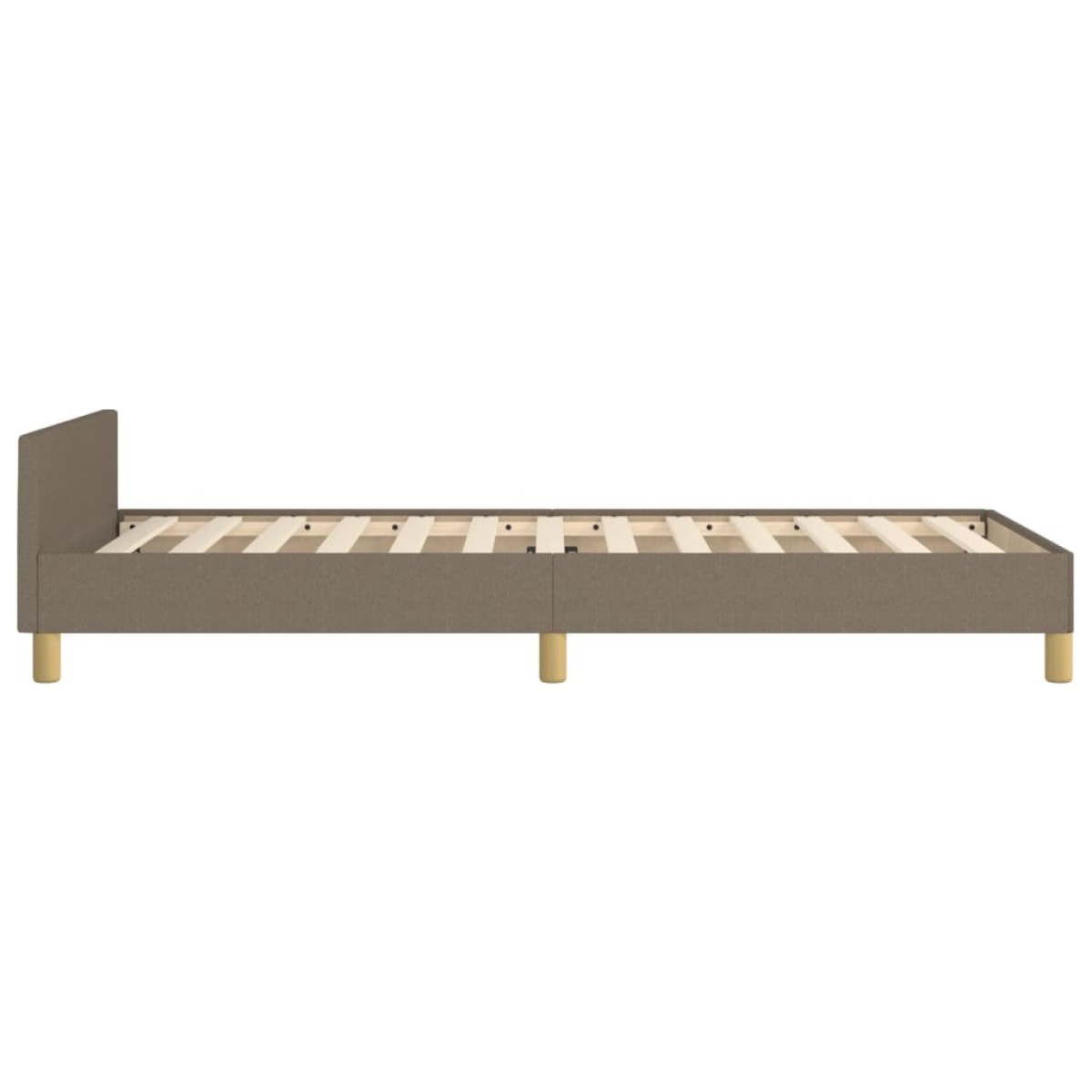 vidaXL Πλαίσιο Κρεβατιού με Κεφαλάρι Taupe 100x200 εκ. Υφασμάτινο