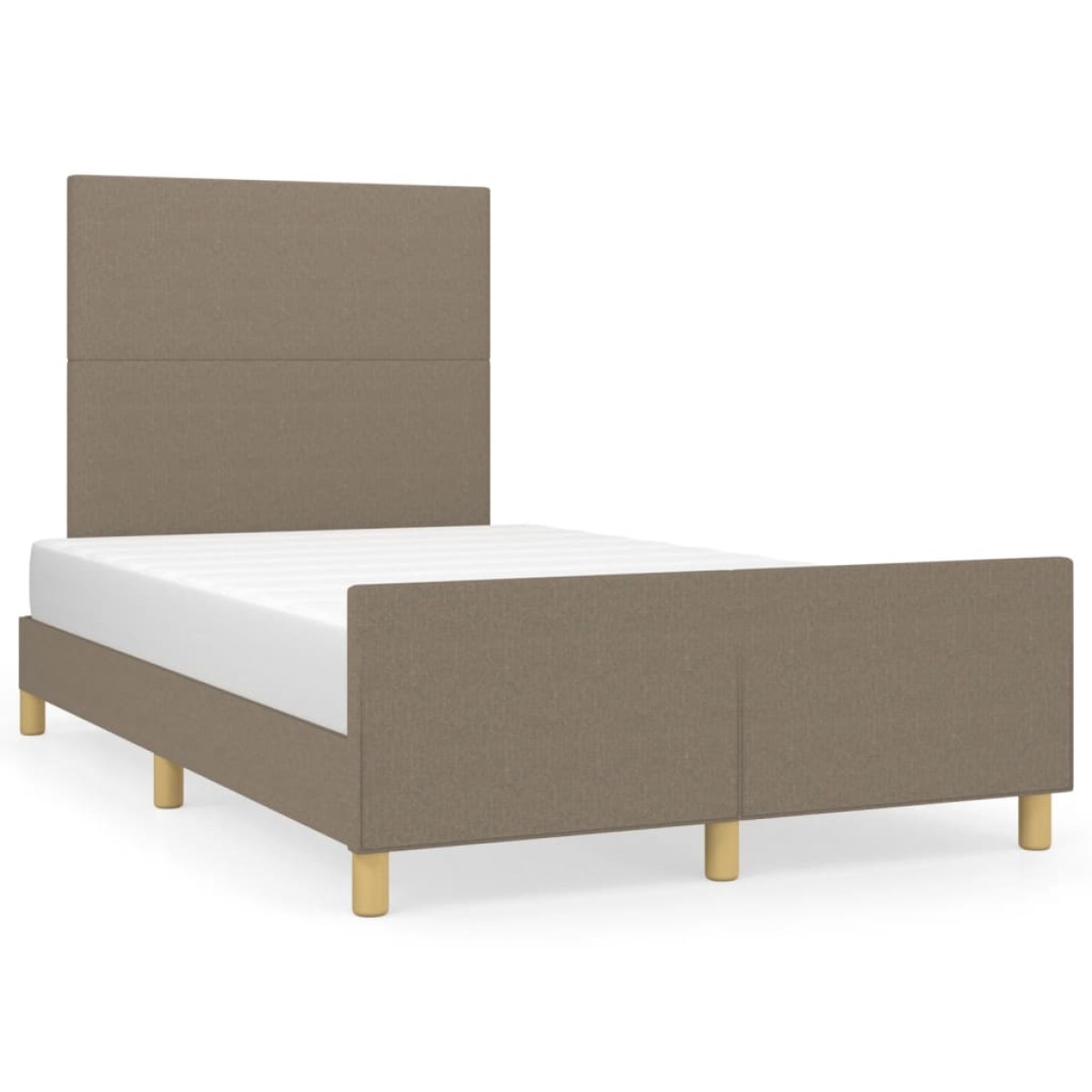 vidaXL Πλαίσιο Κρεβατιού με Κεφαλάρι Taupe 120x200 εκ. Υφασμάτινο