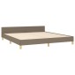 vidaXL Πλαίσιο Κρεβατιού με Κεφαλάρι Taupe 180x200 εκ. Υφασμάτινο