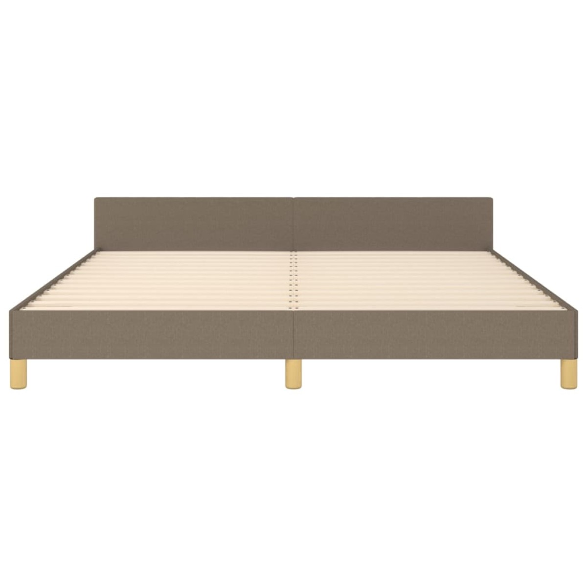 vidaXL Πλαίσιο Κρεβατιού με Κεφαλάρι Taupe 180x200 εκ. Υφασμάτινο
