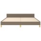 vidaXL Πλαίσιο Κρεβατιού με Κεφαλάρι Taupe 180x200 εκ. Υφασμάτινο