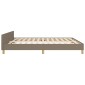 vidaXL Πλαίσιο Κρεβατιού με Κεφαλάρι Taupe 180x200 εκ. Υφασμάτινο