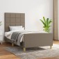 vidaXL Πλαίσιο Κρεβατιού με Κεφαλάρι Taupe 80x200 εκ. Υφασμάτινο
