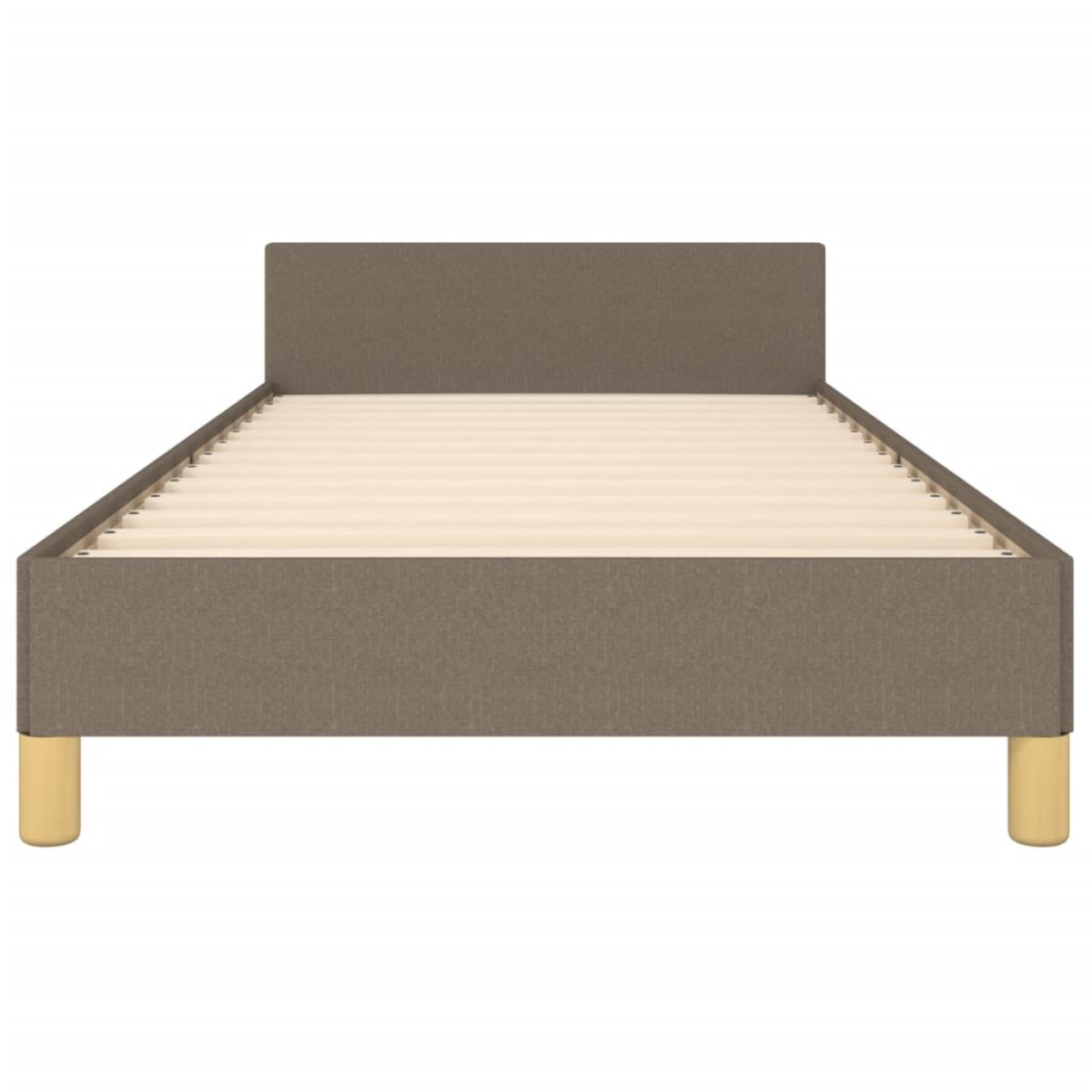 vidaXL Πλαίσιο Κρεβατιού με Κεφαλάρι Taupe 90x190 εκ. Υφασμάτινο
