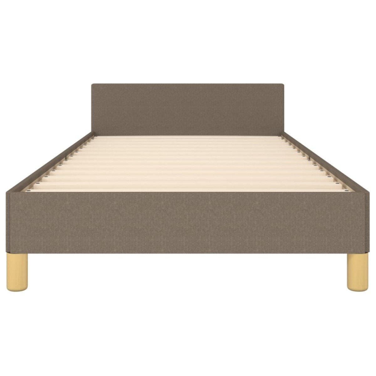 vidaXL Πλαίσιο Κρεβατιού με Κεφαλάρι Taupe 90x190 εκ. Υφασμάτινο