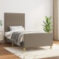 vidaXL Πλαίσιο Κρεβατιού με Κεφαλάρι Taupe 90x190 εκ. Υφασμάτινο