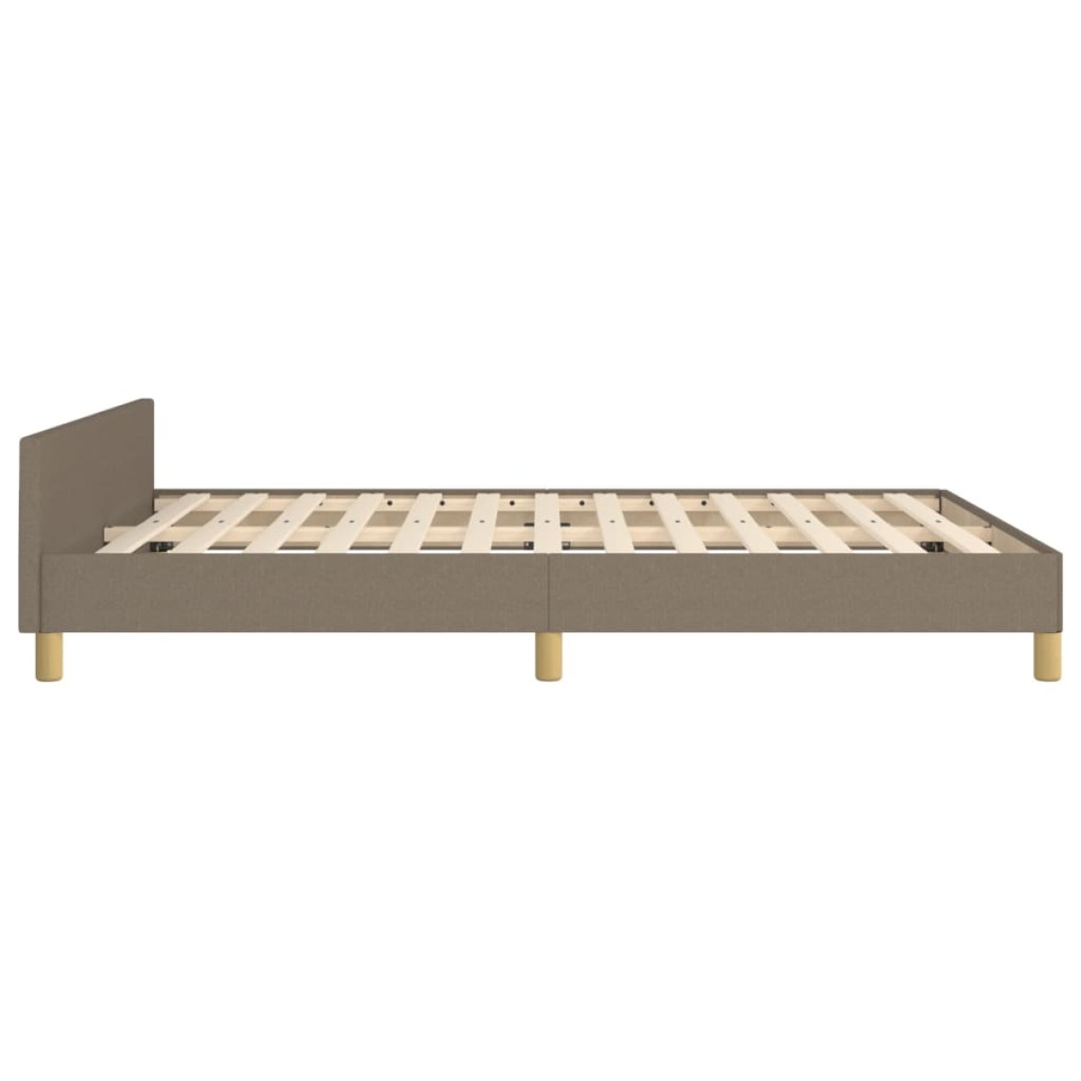 vidaXL Πλαίσιο Κρεβατιού με Κεφαλάρι Taupe 140x200 εκ. Υφασμάτινο