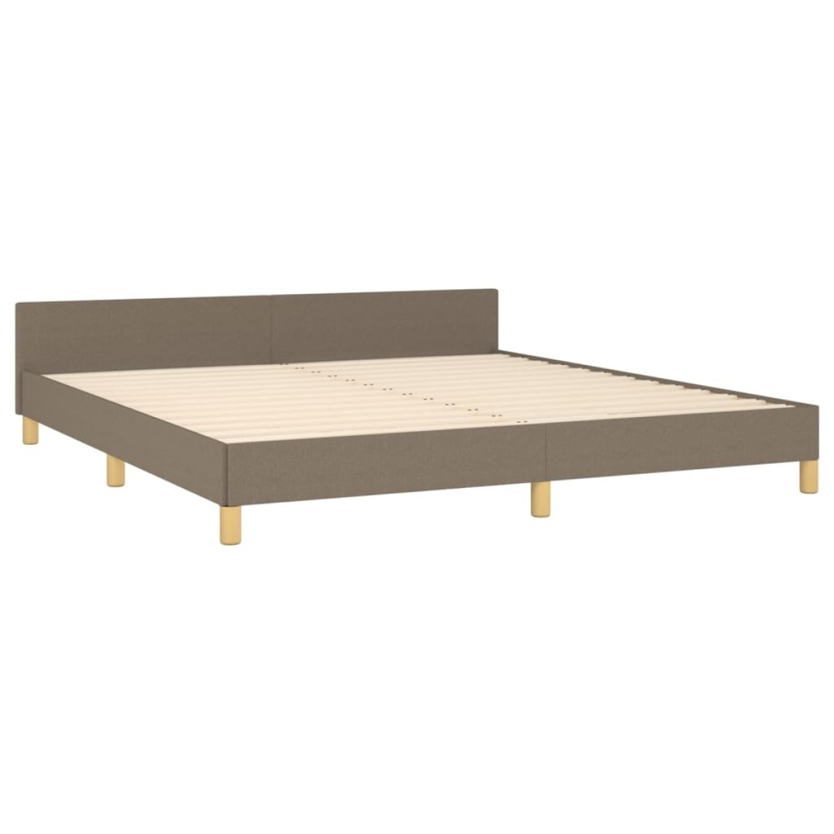 vidaXL Πλαίσιο Κρεβατιού με Κεφαλάρι Taupe 160x200 εκ. Υφασμάτινο