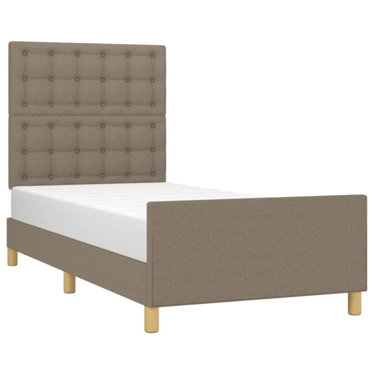 vidaXL Πλαίσιο Κρεβατιού με Κεφαλάρι Taupe 80x200 εκ. Υφασμάτινο