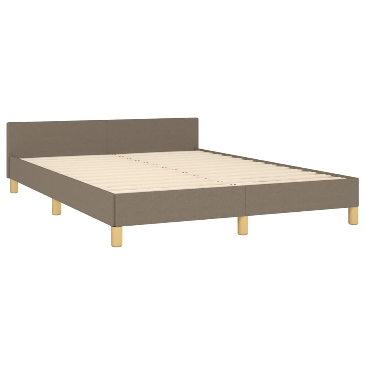 vidaXL Πλαίσιο Κρεβατιού με Κεφαλάρι Taupe 140x200 εκ. Υφασμάτινο