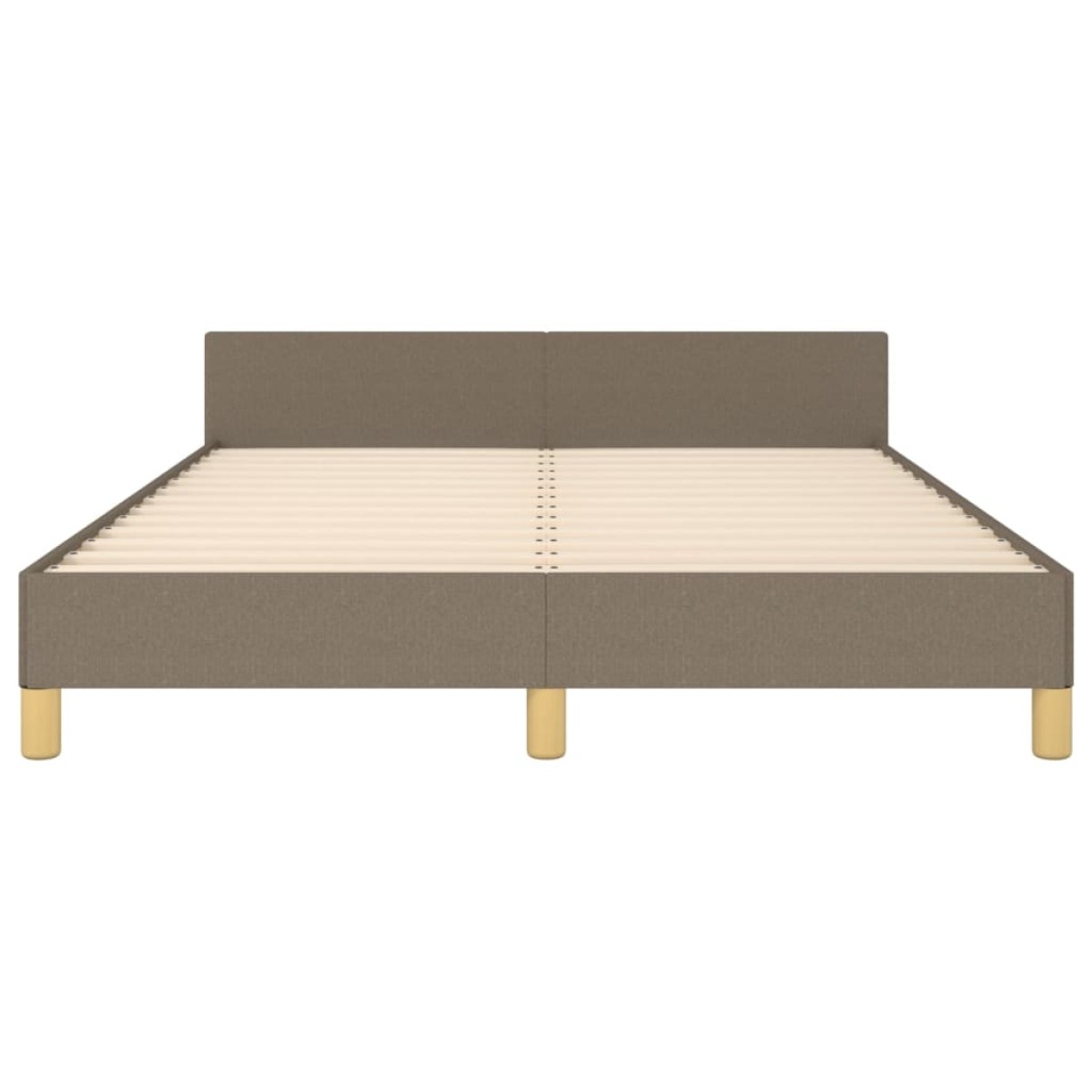 vidaXL Πλαίσιο Κρεβατιού με Κεφαλάρι Taupe 140x200 εκ. Υφασμάτινο