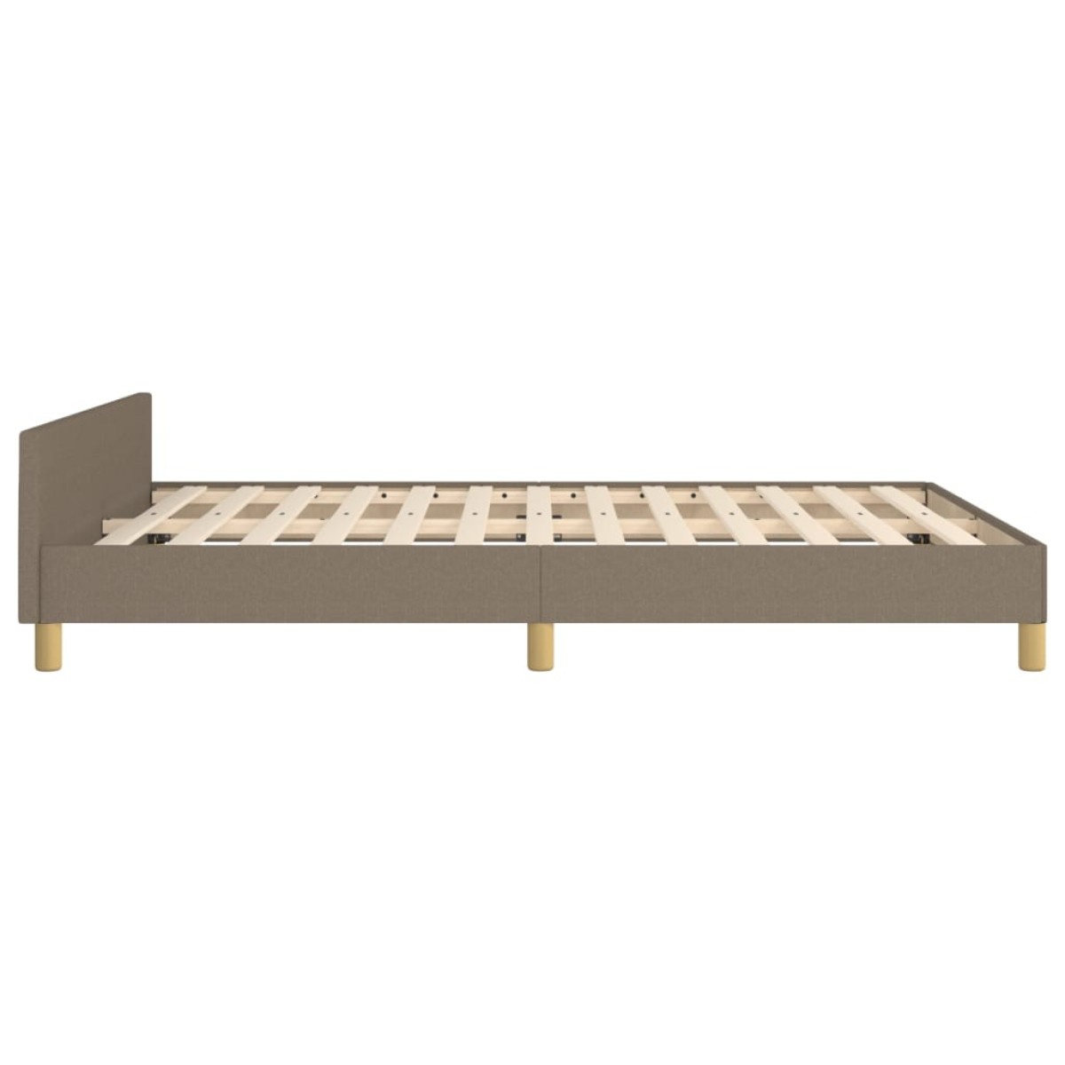 vidaXL Πλαίσιο Κρεβατιού με Κεφαλάρι Taupe 140x200 εκ. Υφασμάτινο