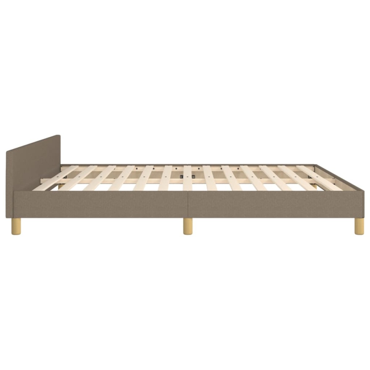 vidaXL Πλαίσιο Κρεβατιού με Κεφαλάρι Taupe 160x200 εκ. Υφασμάτινο