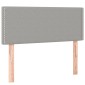 vidaXL Κρεβάτι Boxspring με Στρώμα Ανοιχτό Γκρι 90x190 εκ. Υφασμάτινο