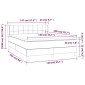vidaXL Κρεβάτι Boxspring με Στρώμα Ανοιχτό Γκρι 140x200 εκ. Υφασμάτινο