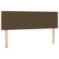 vidaXL Κρεβάτι Boxspring με Στρώμα Σκούρο Καφέ 140x200 εκ Υφασμάτινο