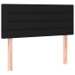 vidaXL Κρεβάτι Boxspring με Στρώμα Μαύρο 100 x 200 εκ. Υφασμάτινο