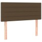 vidaXL Κρεβάτι Boxspring με Στρώμα Σκούρο Καφέ 100x200 εκ. Υφασμάτινο
