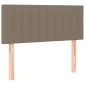 vidaXL Κρεβάτι Boxspring με Στρώμα Taupe 90x200 εκ. Υφασμάτινο