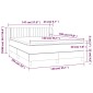 vidaXL Κρεβάτι Boxspring με Στρώμα Taupe 140x190 εκ. Υφασμάτινο