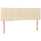 vidaXL Κρεβάτι Boxspring με Στρώμα Κρεμ 140x190 εκ. Υφασμάτινο