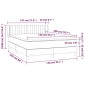 vidaXL Κρεβάτι Boxspring με Στρώμα Taupe 140x200 εκ. Υφασμάτινο